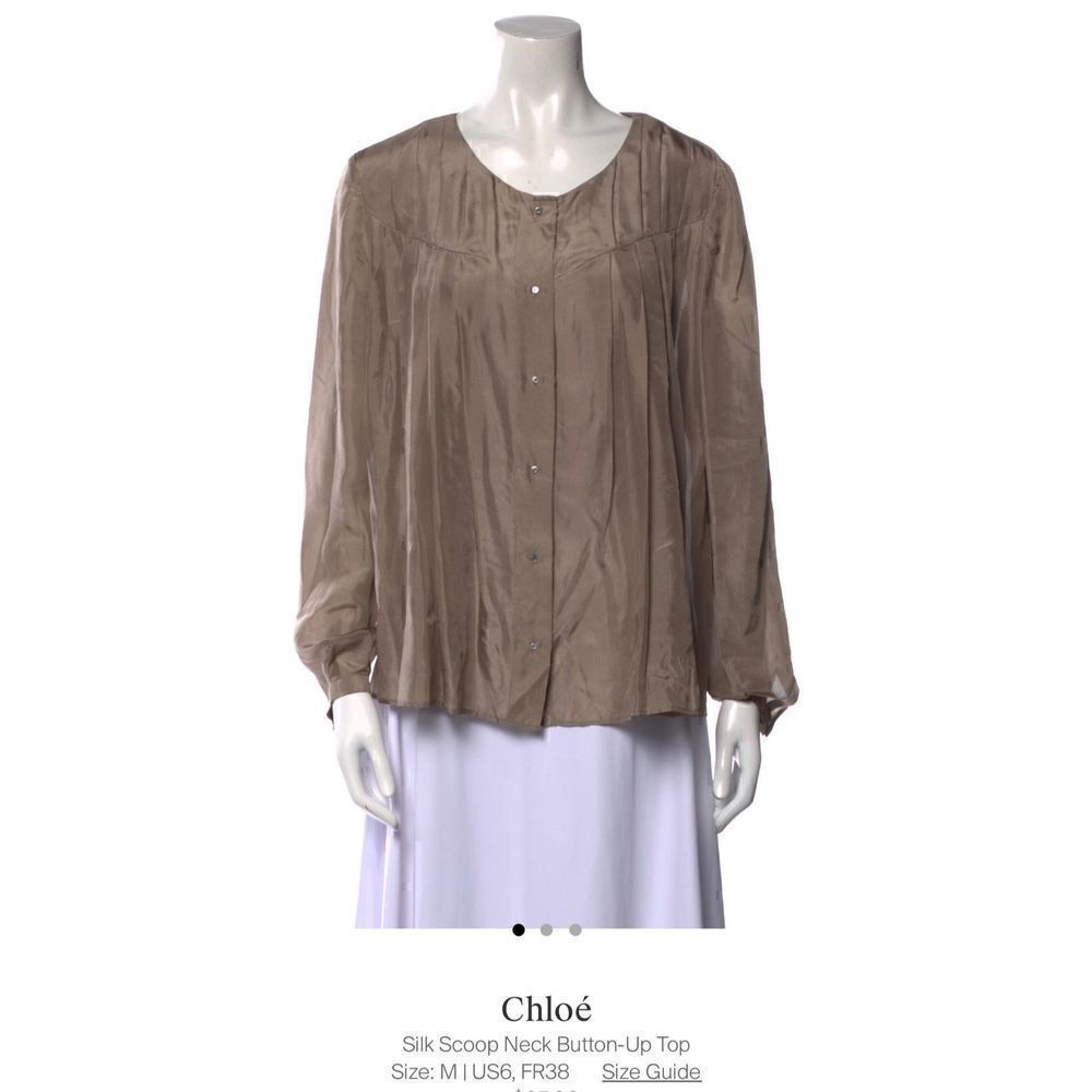 Chloé Silk Button-Up Top - Picture 3 of 3